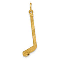 14k Satin D/C Hockey Stick Charm