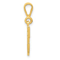 14k Textured Initial C Charm