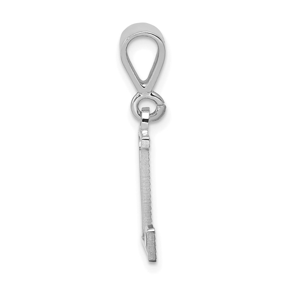 14kw Textured Initial L Charm