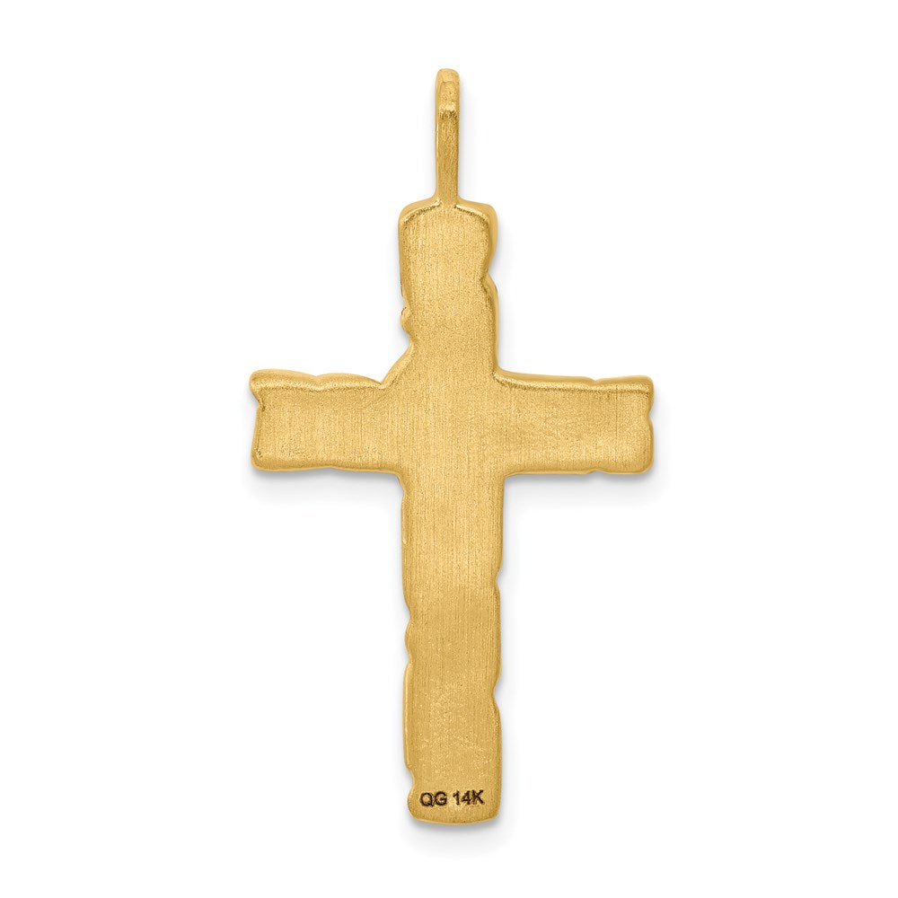 14K Nugget Cross Pendant
