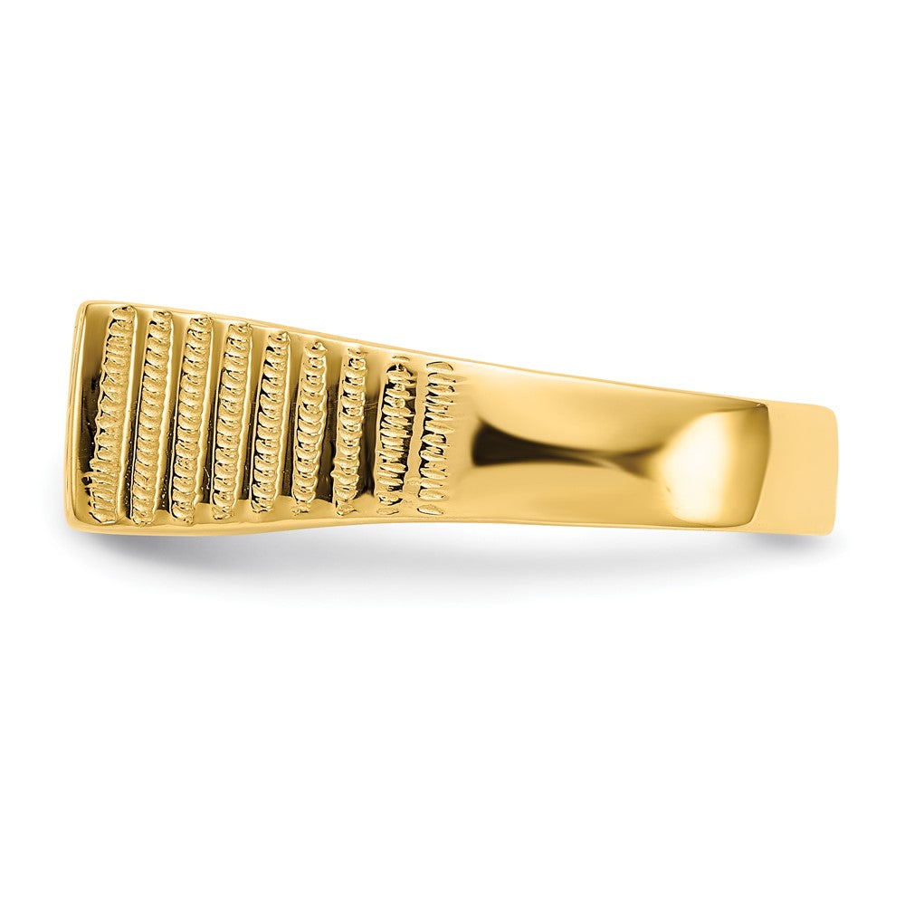 14k 15.0x7.0mm Open Back Mens Signet Ring