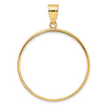 14k Polished 32.0mm Prong Coin Bezel Pendant