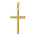 14k Twisted Cross Pendant