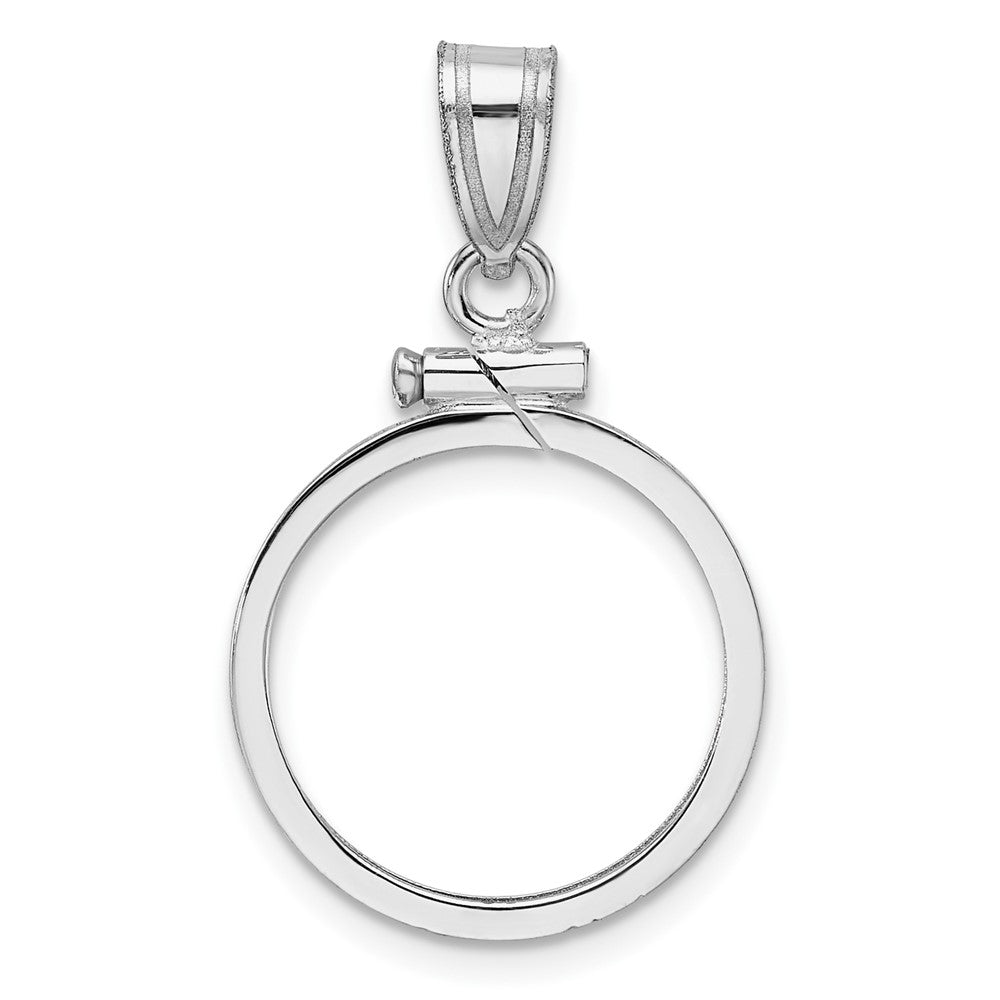 14kw Polished 16.5mm x 1.35mm Screw Top Coin Bezel Pendant