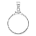 14kw Polished 21.6mm x 1.7mm Screw Top Coin Bezel Pendant