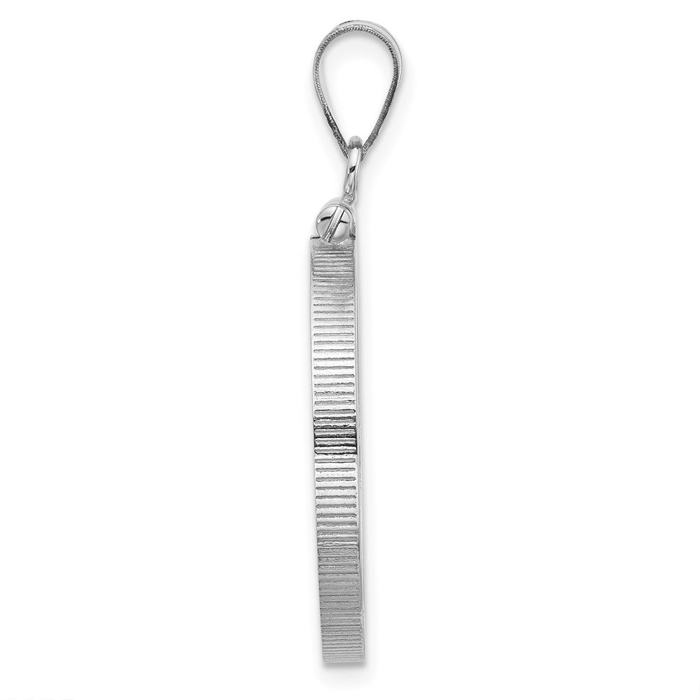 14kw Polished 22.0mm x 1.9mm Screw Top Coin Bezel Pendant
