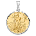 14kw Polished Mounted 1oz AM Eagle Screw Top Coin Bezel Pendant