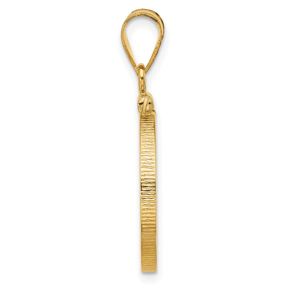 14k Polished 18.0mm x 1.35mm Screw Top Coin Bezel Pendant