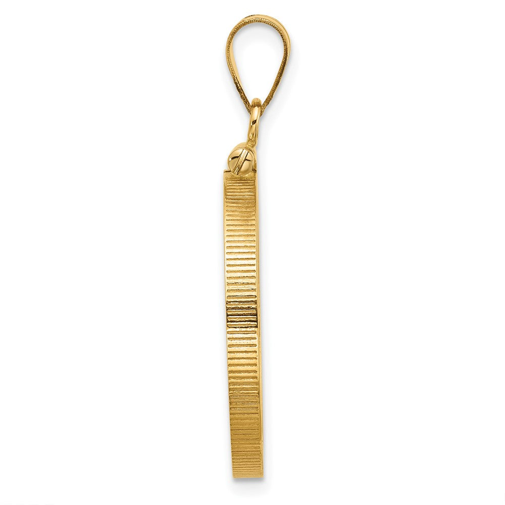 14k Polished 22.0mm x 1.9mm Screw Top Coin Bezel Pendant