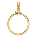 14k Polished 22.0mm x 1.9mm Screw Top Coin Bezel Pendant