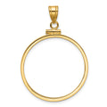 14k Polished 27.0mm x 2.35mm Screw Top Coin Bezel Pendant