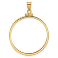 10k Polished 32mm x 2.85mm Screw Top Coin Bezel Pendant