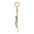 14k Two-tone INRI Celtic Crucifix Pendant