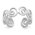 14k White Gold Swirl Toe Ring