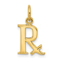 14k Prescription Symbol RX Charm