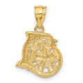 14k Dolphin and Sanddollar Charm