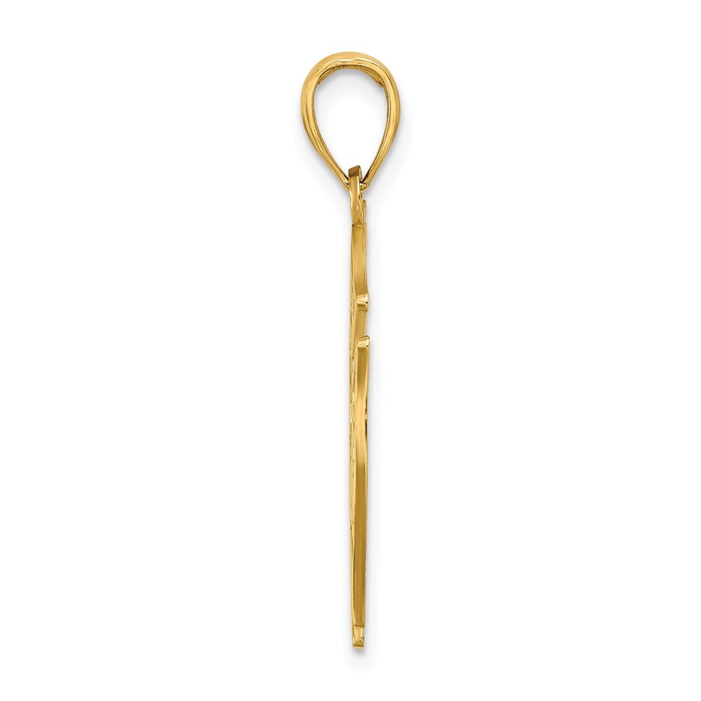 14k VFD Ladies AUX Shield Charm