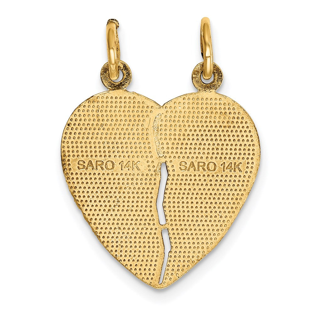 14k Break-apart diamond cut FROM MY HEART DIRECT TO YOURS Charm