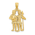14k Large Gemini Zodiac Charm