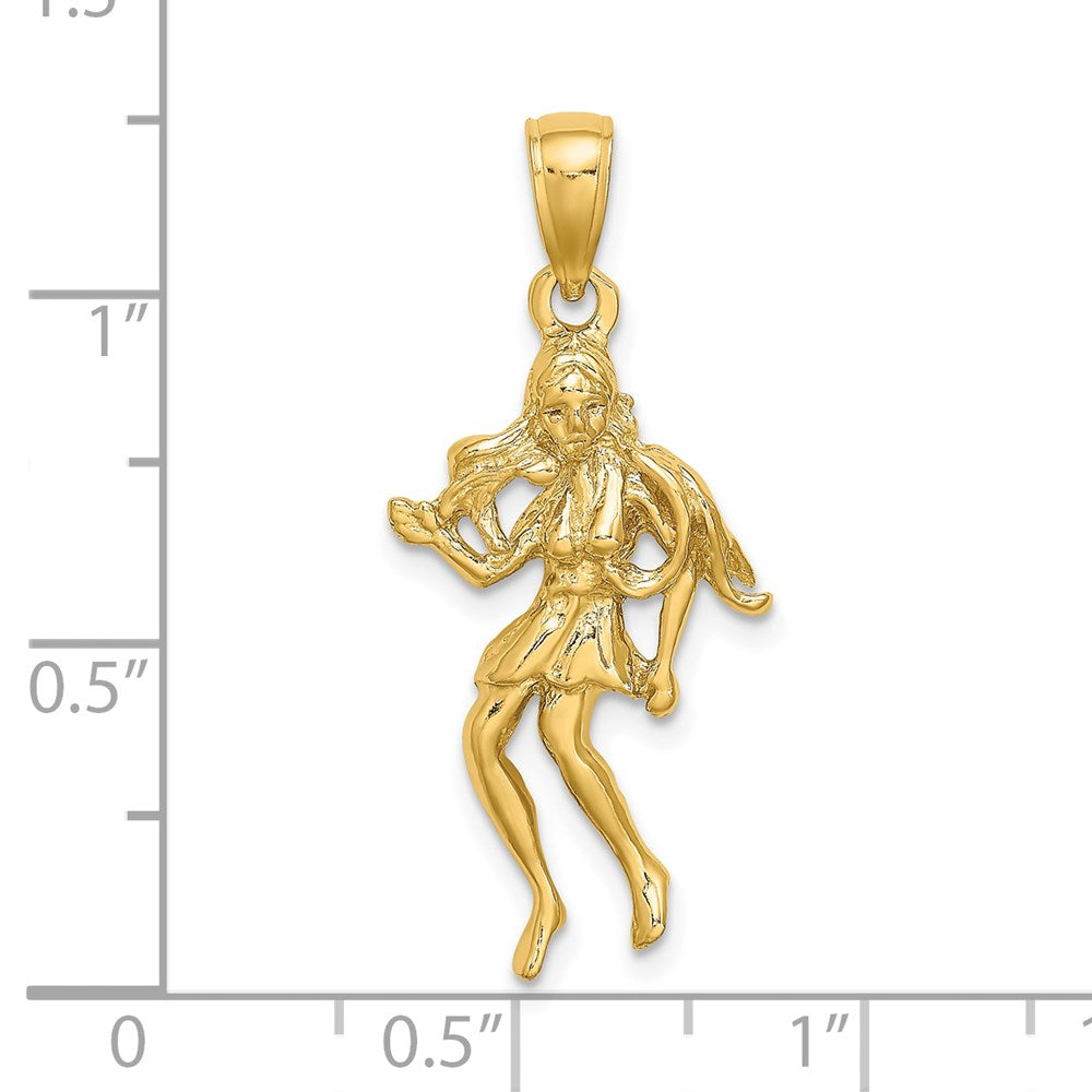 14k Large Virgo Zodiac Charm