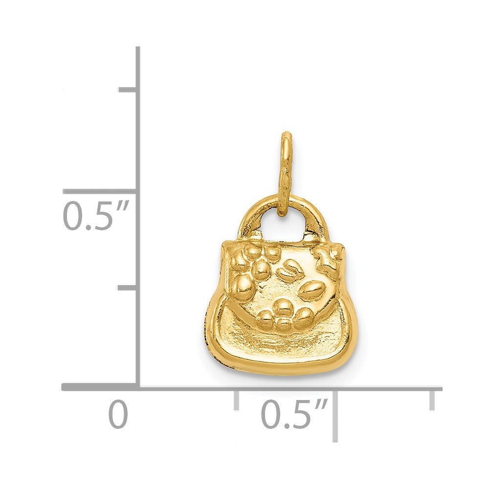 14k 3-D Purse Charm