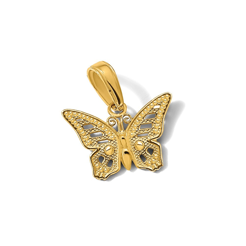 14k Cut-Out Butterfly Pendant