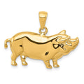 14k Pot Belly Pig Pendant