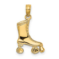 14K 3-D Roller Skate Charm