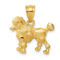 14k Poodle Dog Charm