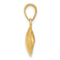 14k Football Profile Pendant
