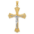 14k Two-tone Crucifix Pendant