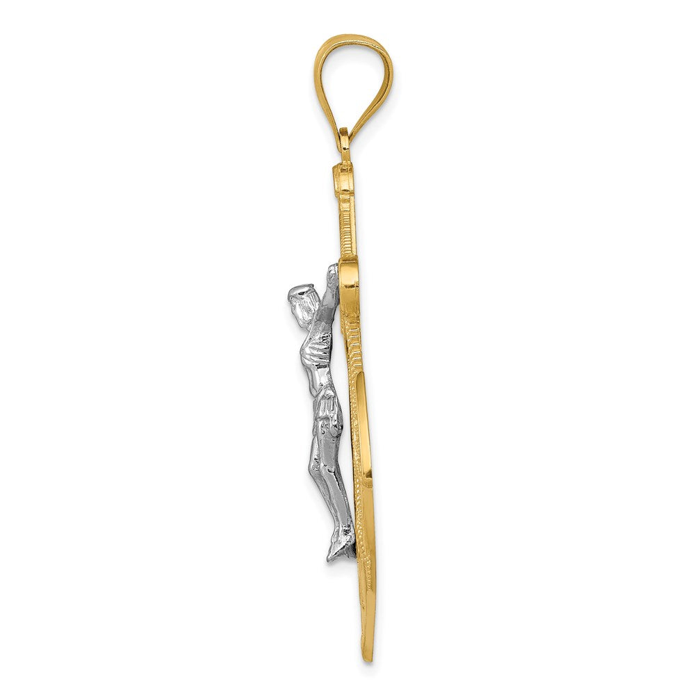 14k Two-tone Mariner's Crucifix Pendant