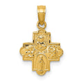 14k Miniature Four Way Medal Pendant