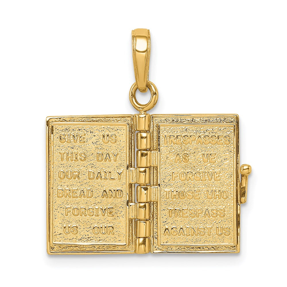 14K 3D Lord's Prayer Bible Pendant