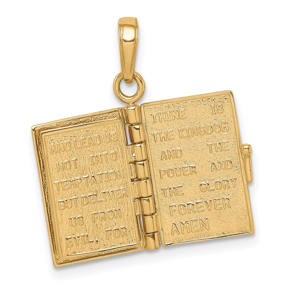 14K 3D Lord's Prayer Bible Pendant