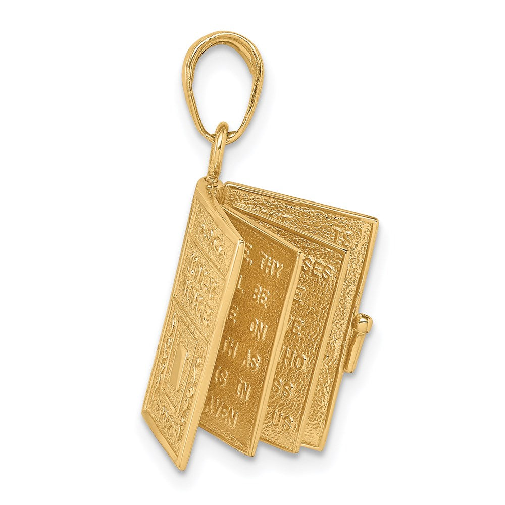 14K 3D Lord's Prayer Bible Pendant
