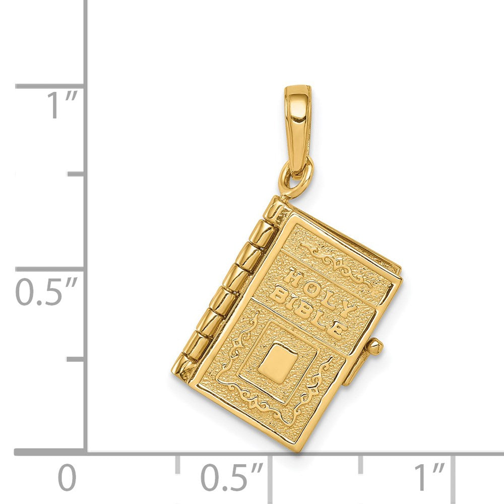 14K 3D Lord's Prayer Bible Pendant