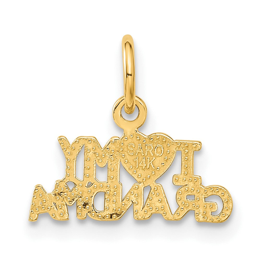14k I HEART MY GRANDMA Charm