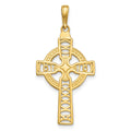 14K Celtic Cross with Eternity Circle Pendant