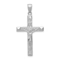 14K White Gold Crucifix Pendant