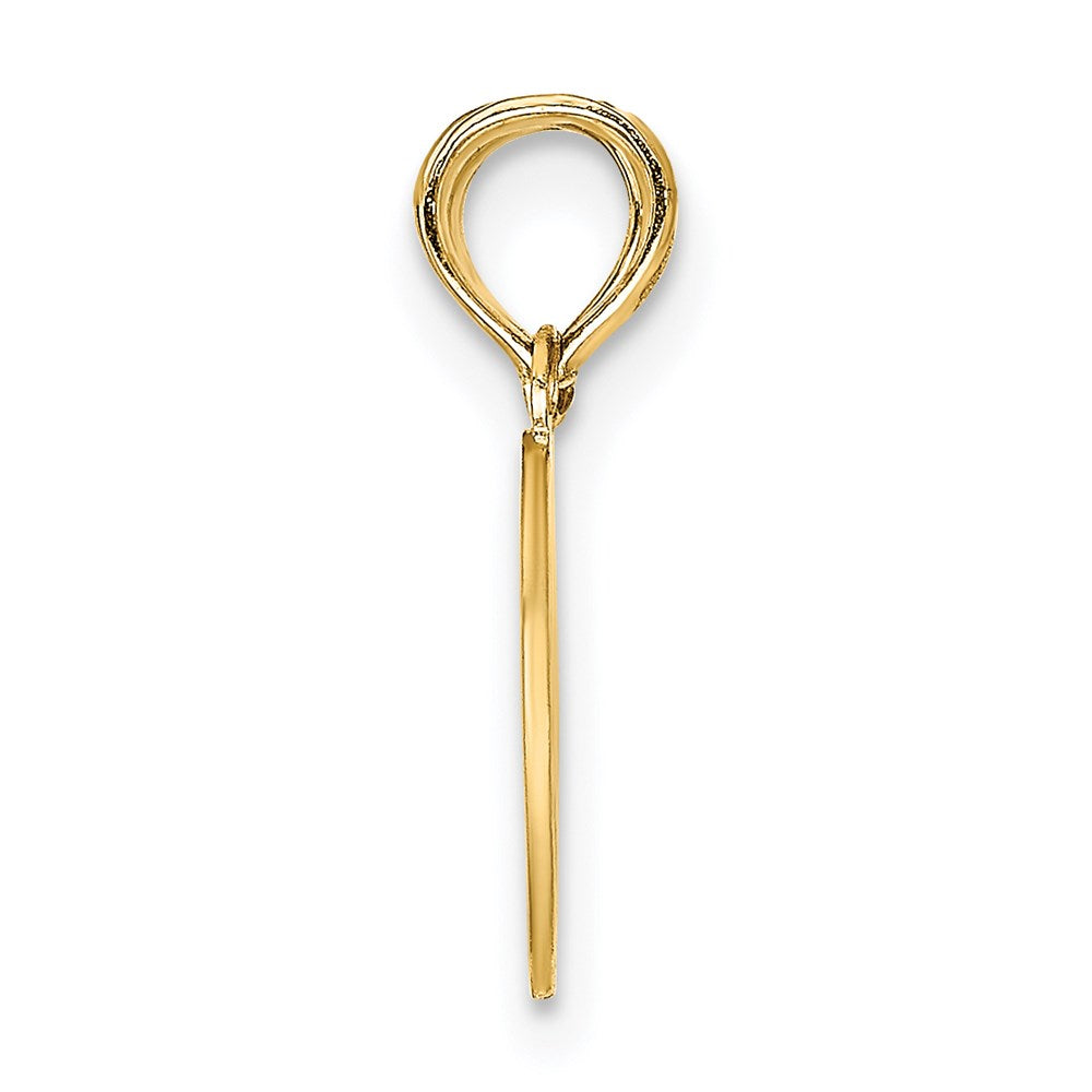 14K Reversible Break apart Mizpah Heart Charm
