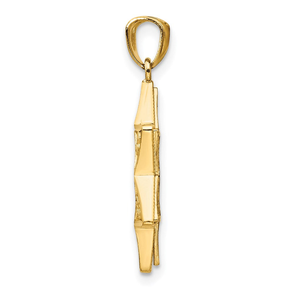 14k Two-tone Star of David Reversible Pendant
