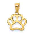 14K Paw Print Pendant
