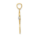 14K w/White Rhodium Tennis Pendant
