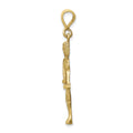 14k Satin Diamond-cut Libra Zodiac Charm
