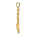 14k Satin Diamond-cut Sagittarius Zodiac Charm