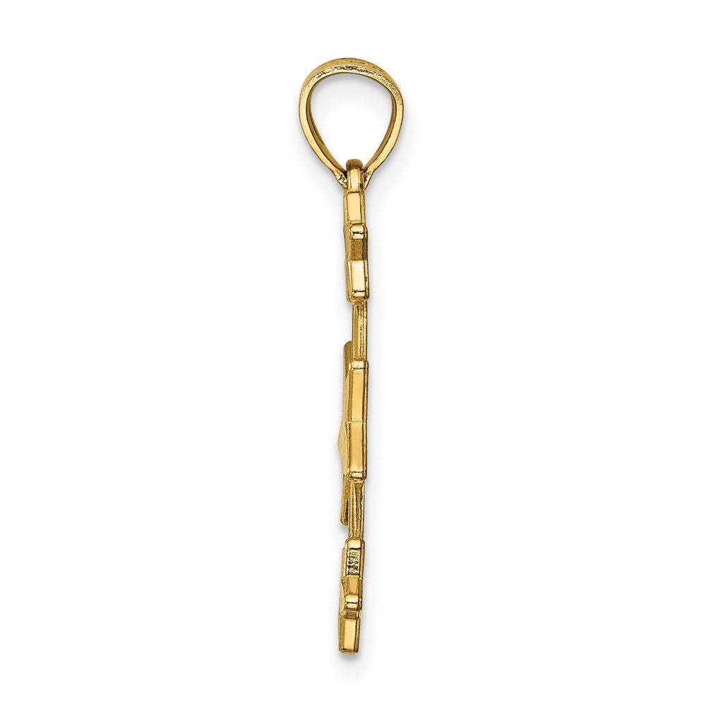 14K D/C Stars Pendant