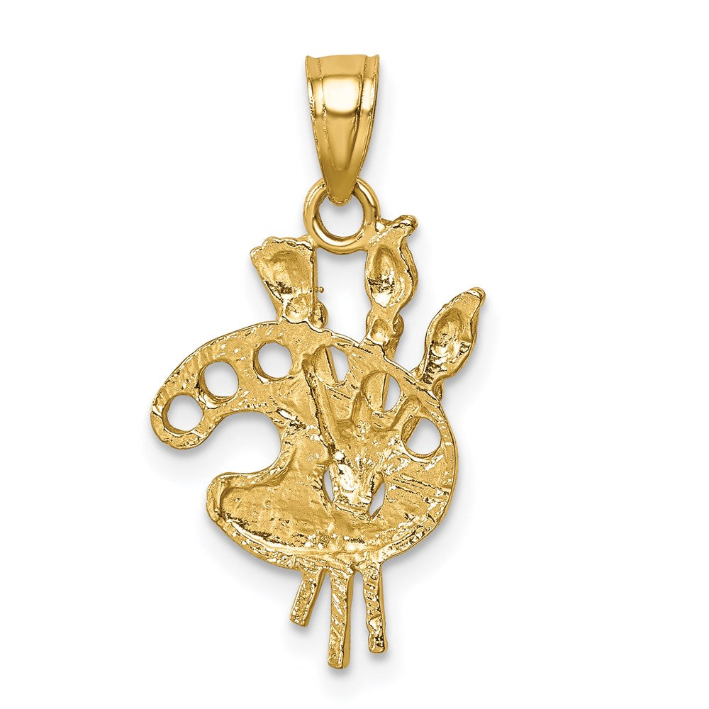 14K D/C Paint Palette Pendant
