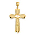 14K Diamond-cut Cross Pendant