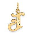 14K Diamond-cut Letter J Initial Charm